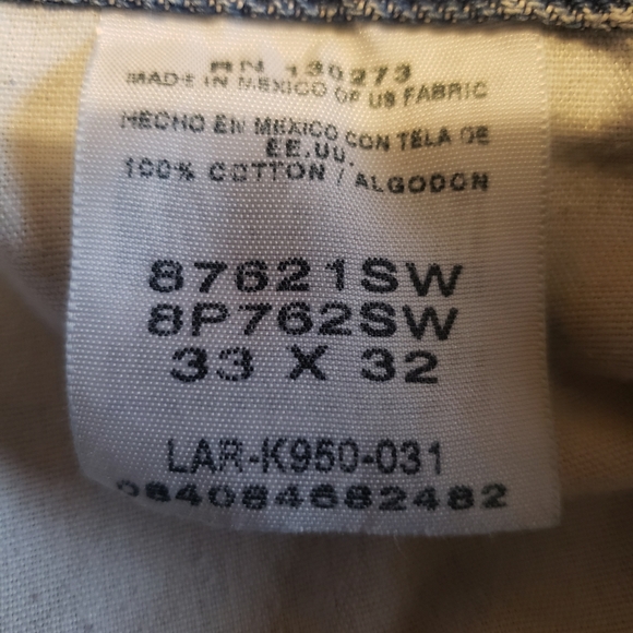 Mens Rustler Blue Jeans 33x32 100% Cotton - Picture 9 of 11